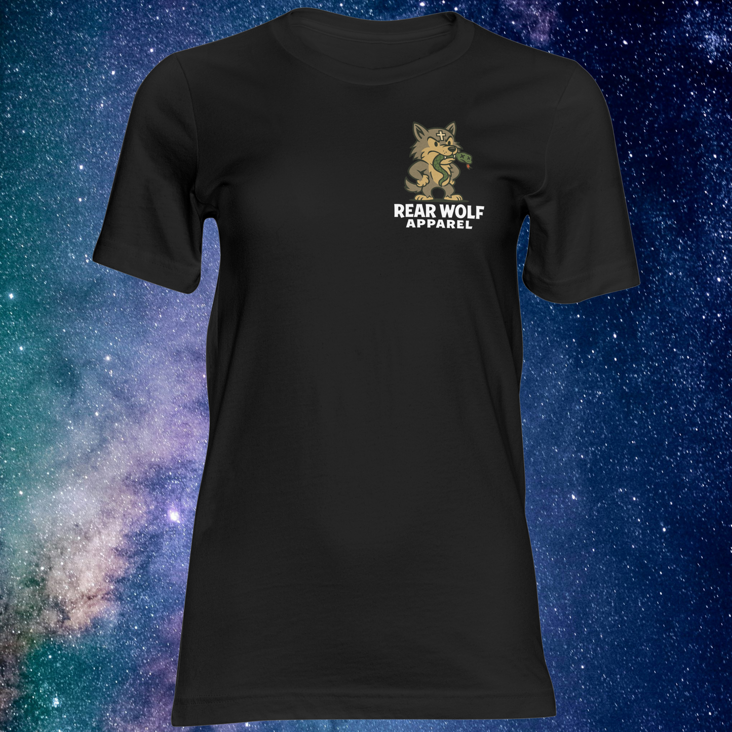 Protect the Garden – Adam & Eve Rear Wolf Cartoon Gospel Tee (Black Edition)